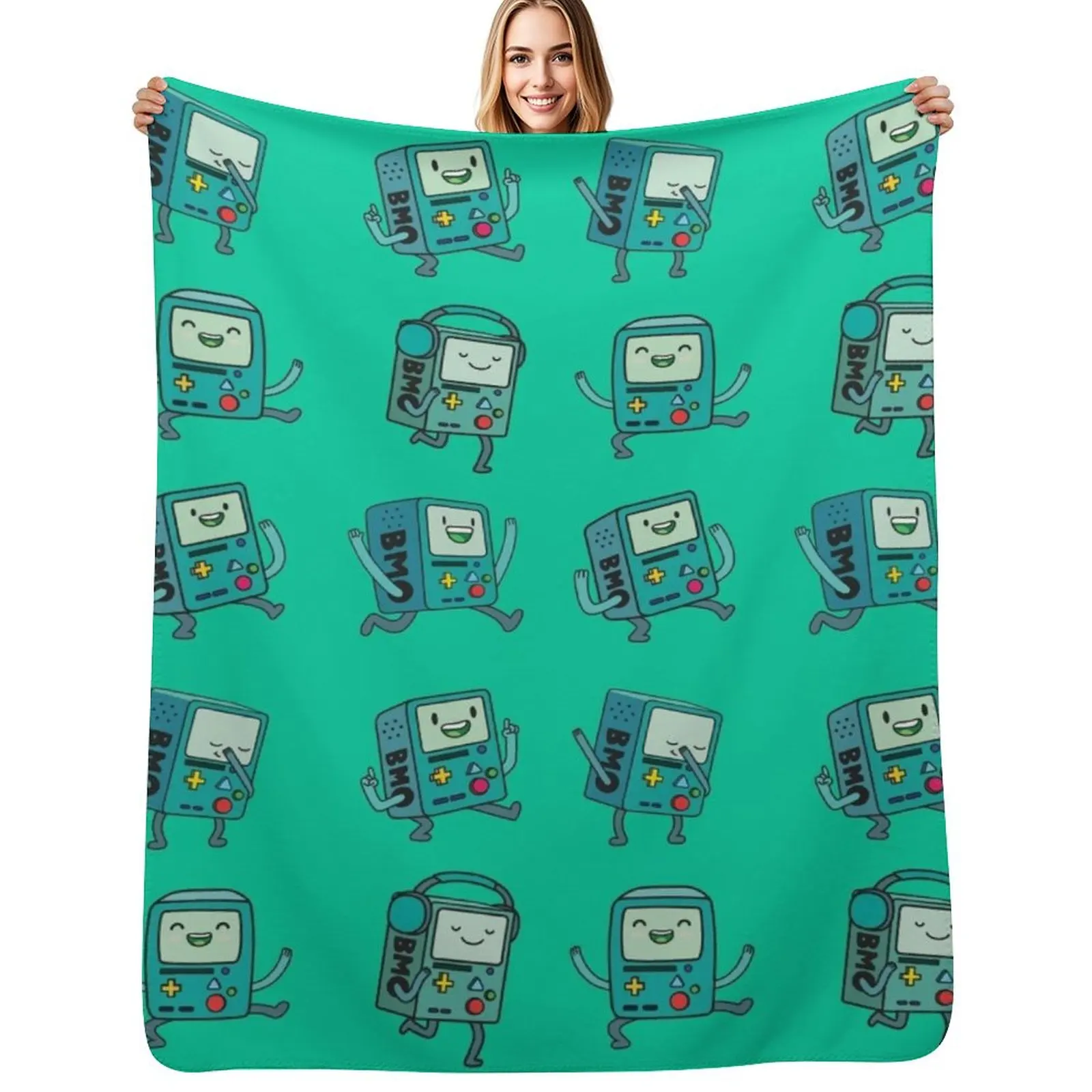 BMO Throw Blanket Soft Plush Plaid Decorative Beds Kid'S Personalized Gift Blankets 
BMO Throw Blanket Soft Plush Plaid Decorative Beds Kid'S Personalized Gift Blankets