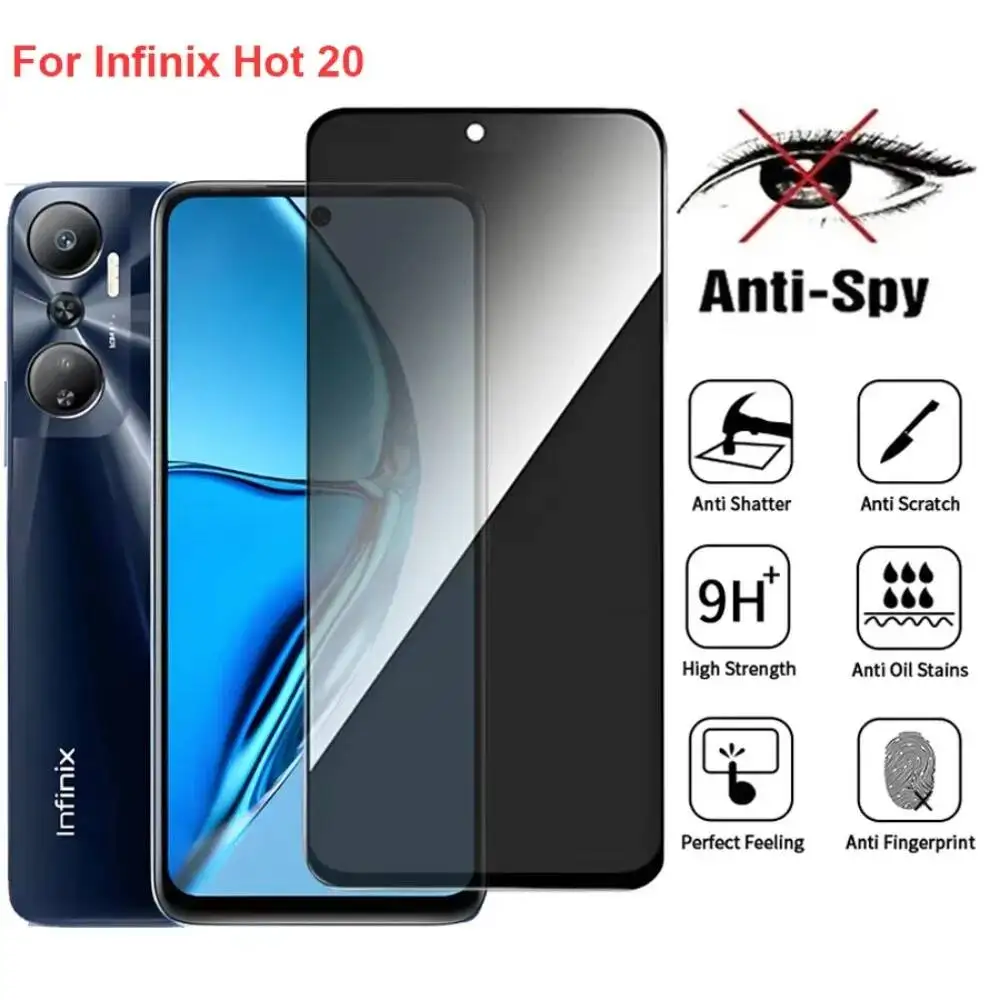 Hot 20 X6826 Anti Spy Privacy Tempered Glass Screen Protector Compatible For Infinix Hot20 Phone Film
Hot 20 X6826 Anti Spy Privacy Tempered Glass Screen Protector Compatible For Infinix Hot20 Phone Film