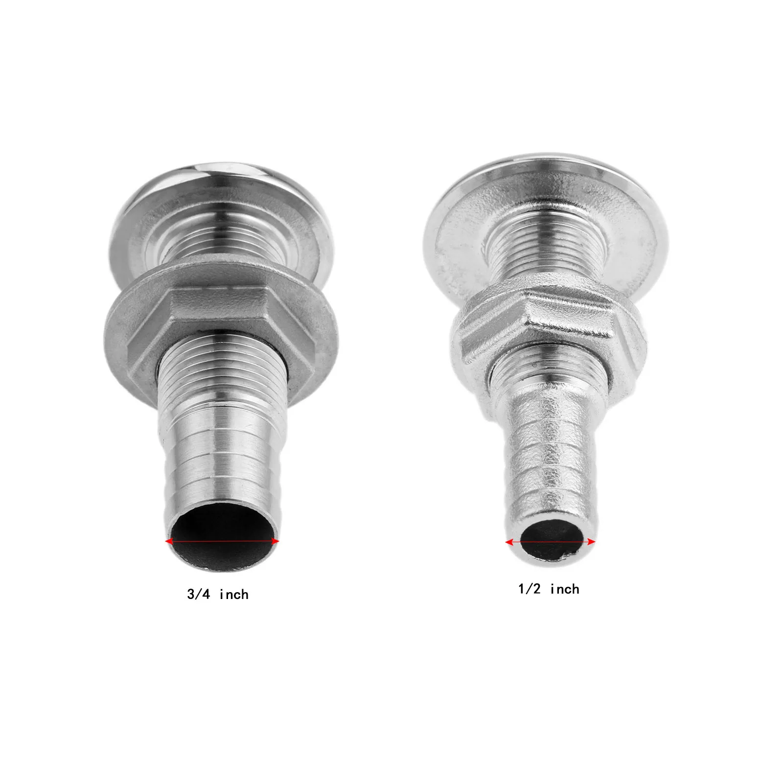 1Pc Boat Thru Hull Fitting Outlet Drain Pipe Silver 316 Stainless Steel for 1/2" and 3/4" Boat Hose Yacht Hardware Accessories
1Pc Boat Thru Hull Fitting Outlet Drain Pipe Silver 316 Stainless Steel for 1/2" and 3/4" Boat Hose Yacht Hardware Accessories