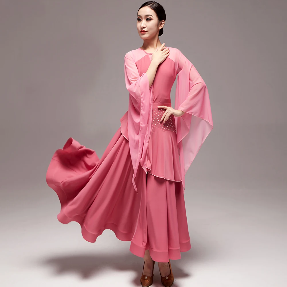 Ballroom Dress suit jumpsuit women's leather pink waltz navy blue dance dress standard practice suit half-length dress gown
Ballroom Dress suit jumpsuit women's leather pink waltz navy blue dance dress standard practice suit half-length dress gown