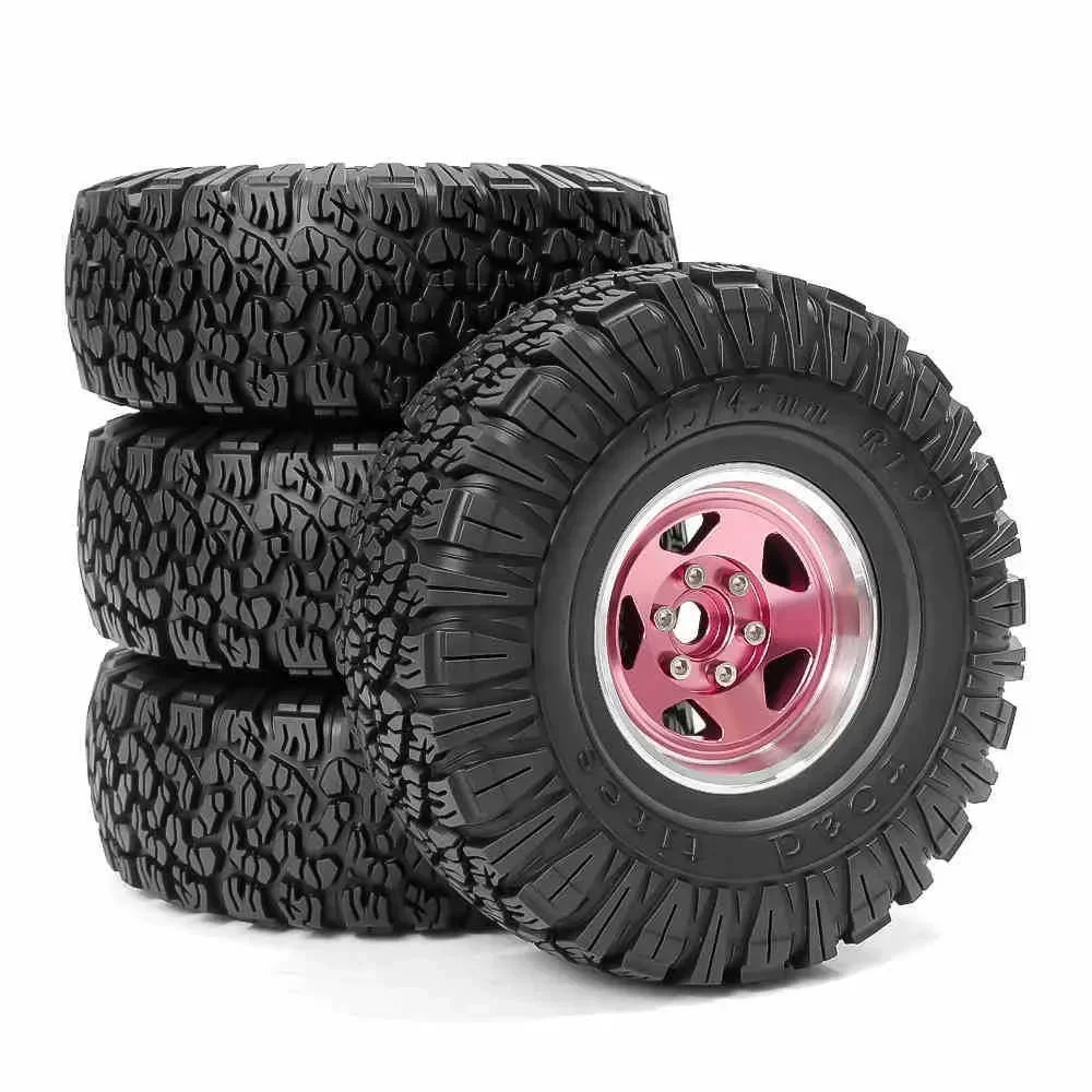 115mm 1.9” Metal Beadlock Wheel Rim & K02 Rubber Tire Set for 1/10 RC Crawler - Traxxas TRX4, RC4WD D90, Axial SCX10, MST
115mm 1.9” Metal Beadlock Wheel Rim & K02 Rubber Tire Set for 1/10 RC Crawler - Traxxas TRX4, RC4WD D90, Axial SCX10, MST
