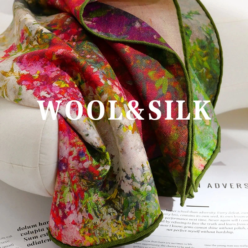 30% Silk 70% Wool Winter Scarf for Women 2026 Luxury Brand Boho Oil-Painting Print Square Scarf Muffler Winter Accessories
30% Silk 70% Wool Winter Scarf for Women 2026 Luxury Brand Boho Oil-Painting Print Square Scarf Muffler Winter Accessories