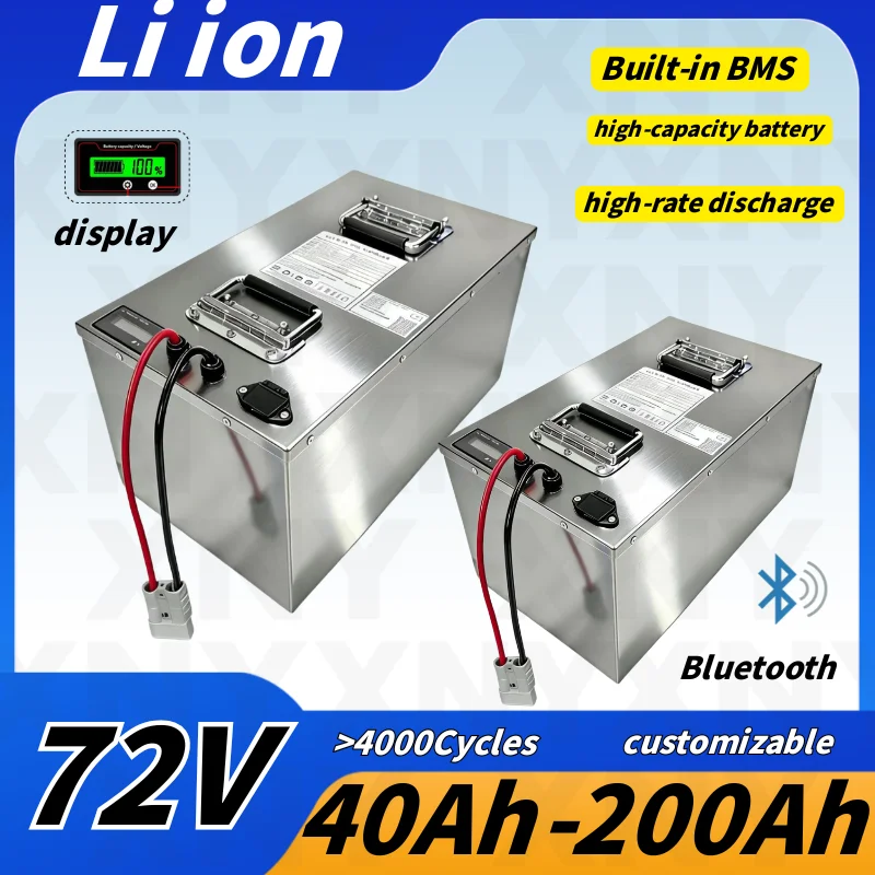 XNY-72V 5000W Battery 40Ah 50Ah 60Ah 80Ah 100Ah 150Ah 180Ah 200Ah Lithium Li-ion for 3KW 7KW 14KW Skateboard Sightseeing Car
XNY-72V 5000W Battery 40Ah 50Ah 60Ah 80Ah 100Ah 150Ah 180Ah 200Ah Lithium Li-ion for 3KW 7KW 14KW Skateboard Sightseeing Car