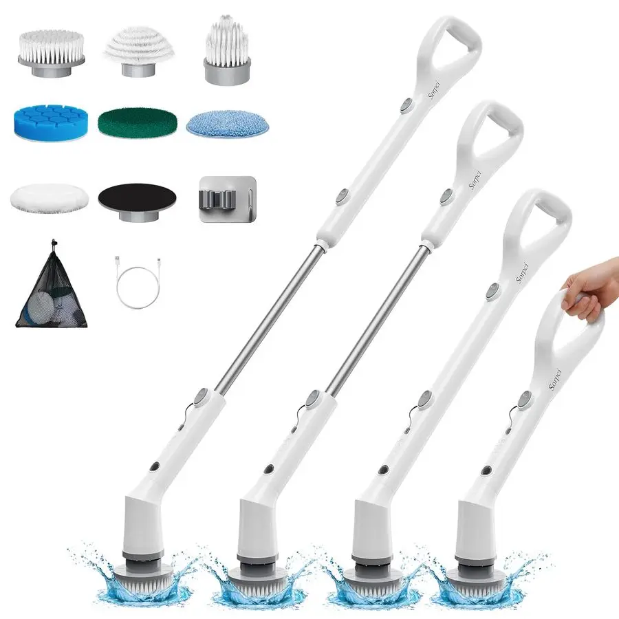 Spin Scrubber, 2026 New Cordless Cleaning Brush, Shower Cleaning Brush with 7 Replaceable Brush Heads, Power Scrubber 3 Adjustab
Spin Scrubber, 2026 New Cordless Cleaning Brush, Shower Cleaning Brush with 7 Replaceable Brush Heads, Power Scrubber 3 Adjustab