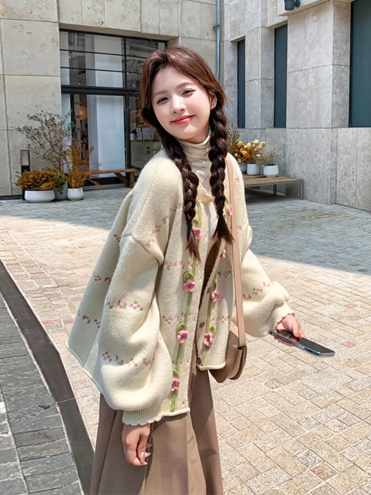 Chic Knitted Cardigan Women's Sweater Spring Autumn 2025 New Small Size 3D Flower Design Korean Sle Straight Cut Thi Long...
Chic Knitted Cardigan Women's Sweater Spring Autumn 2025 New Small Size 3D Flower Design Korean Sle Straight Cut Thi Long...