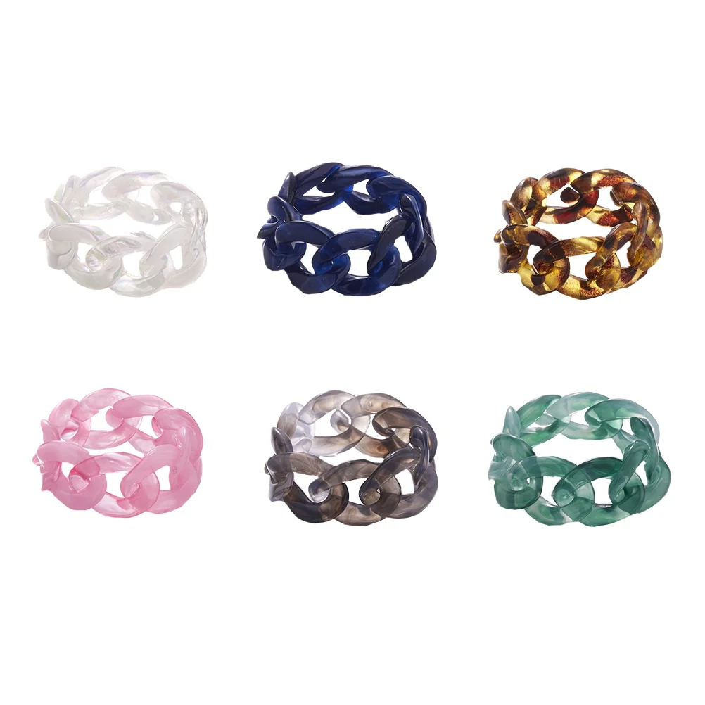6pcs Fashion Chain Ring Jewelry Adjustable Open Rings Chain Modeling Ring for Daily Decoration Jewelry Gifts Colors
6pcs Fashion Chain Ring Jewelry Adjustable Open Rings Chain Modeling Ring for Daily Decoration Jewelry Gifts Colors