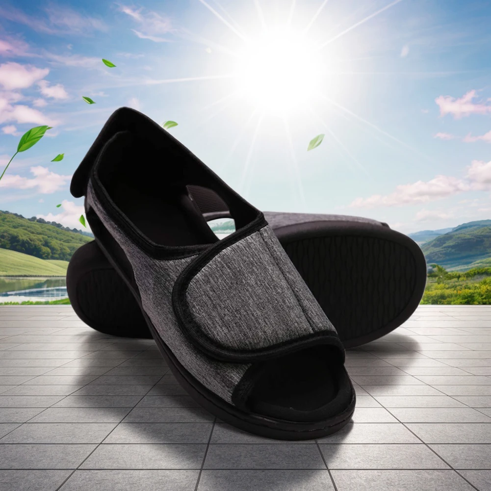 Hook and Loop Fastener Shoes Adjustable Edema House Shoes Breathable Wide Open Toe Sandals Non-Slip for Swollen Feet
Hook and Loop Fastener Shoes Adjustable Edema House Shoes Breathable Wide Open Toe Sandals Non-Slip for Swollen Feet