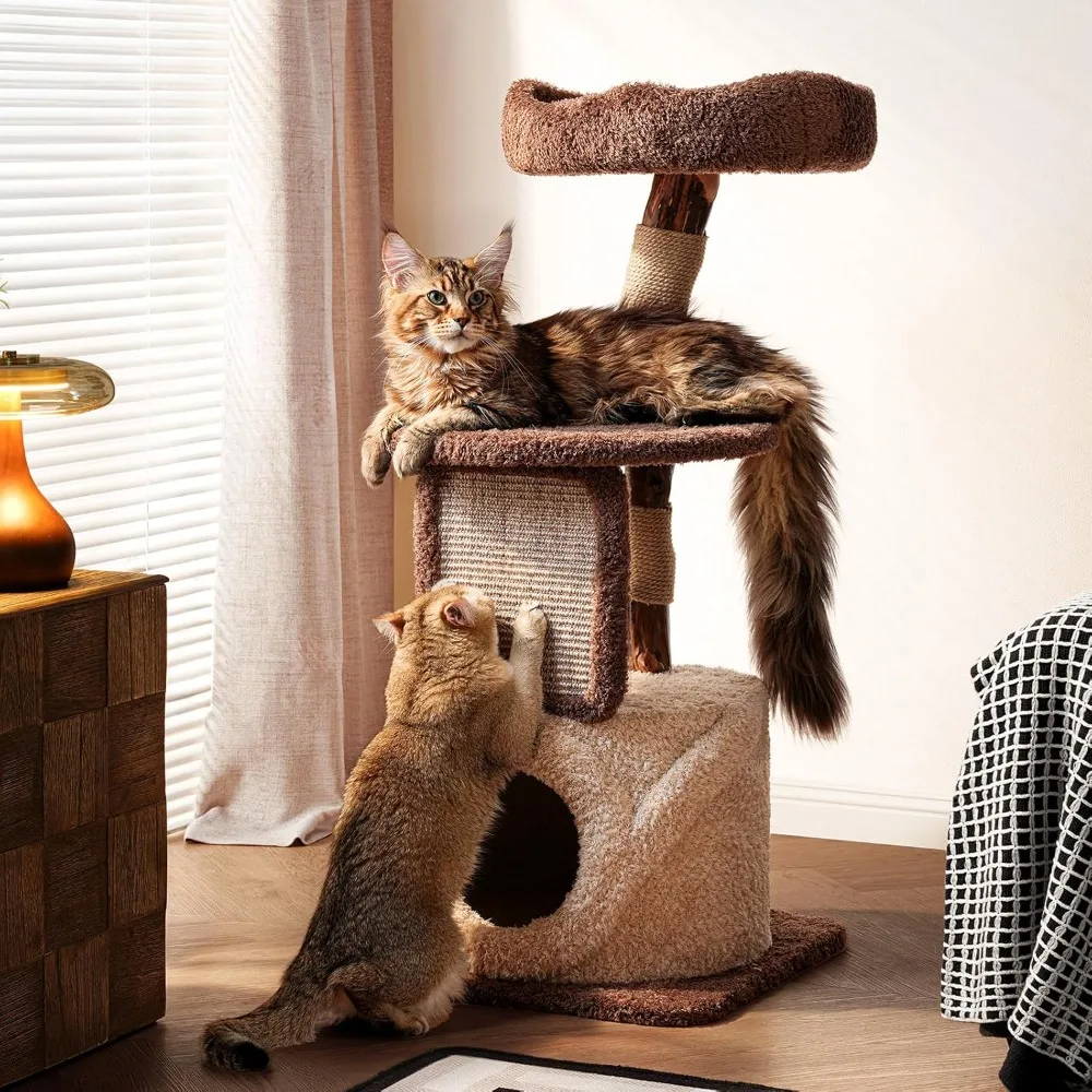 40 Inch Tall Modern Solid Wood Cat Tree Tower for Indoor Cats Large Adult, Sturdy Heavy-Duty Cat Condo with, Customized
40 Inch Tall Modern Solid Wood Cat Tree Tower for Indoor Cats Large Adult, Sturdy Heavy-Duty Cat Condo with, Customized