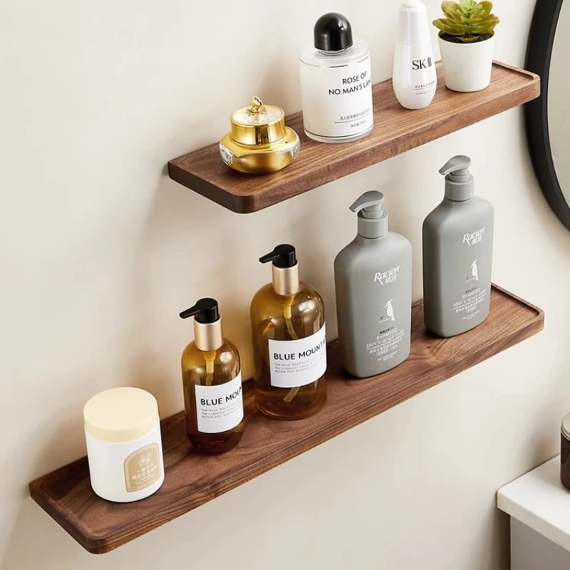 Walnut Wall-mounted Bathroom Shelves Thickened High Load-bearing Sturdy Moisture Resistant Shelf Durable Bathroom Fixture
Walnut Wall-mounted Bathroom Shelves Thickened High Load-bearing Sturdy Moisture Resistant Shelf Durable Bathroom Fixture