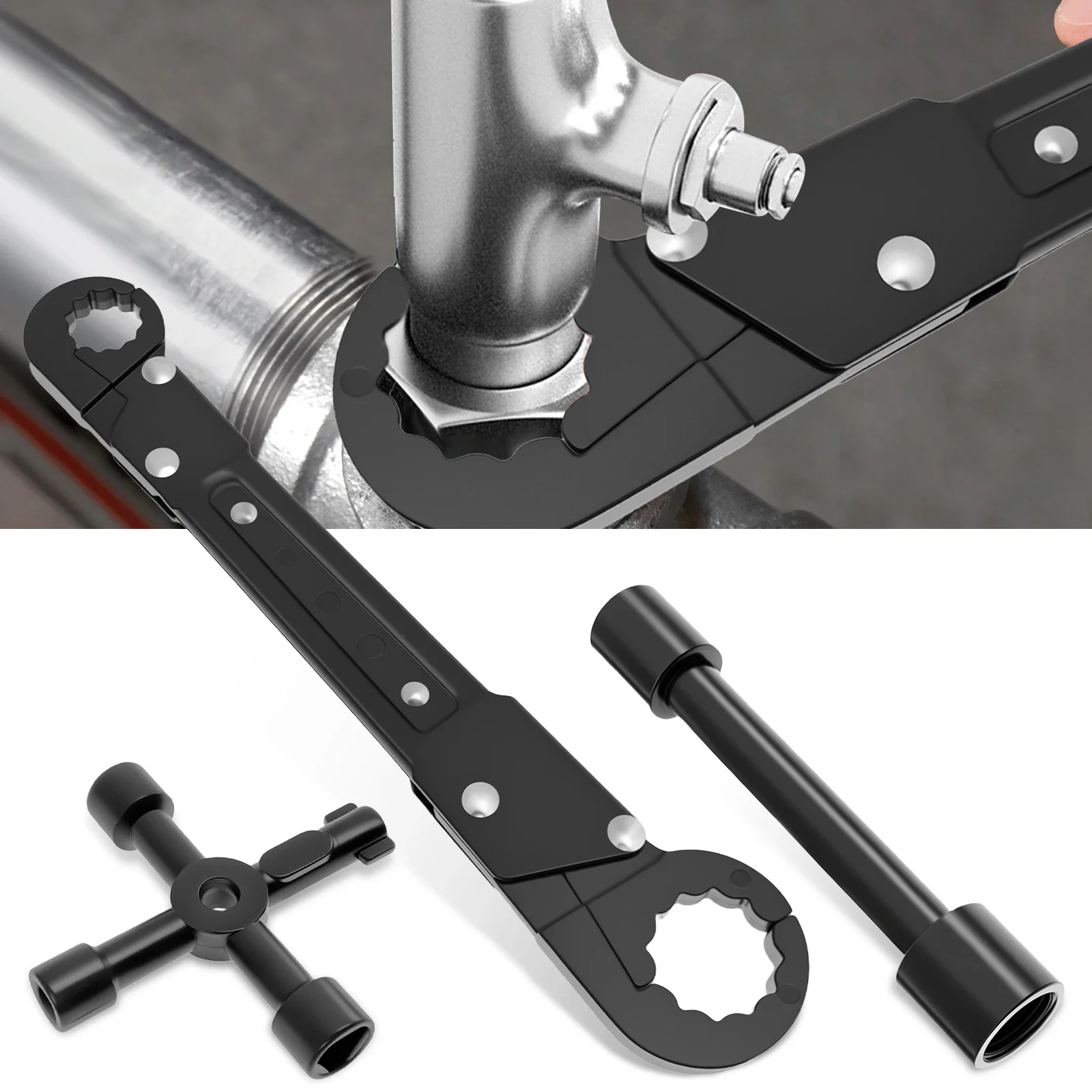 Набор сантехнических инструментов, набор сантехнических ключей из углеродистой стали, угловой стопорный ключ, угловой ключ, ключ для ремонта водопроводных труб, ручные инструменты
Набор сантехнических инструментов, набор сантехнических ключей из углеродистой стали, угловой стопорный ключ, угловой ключ, ключ для ремонта водопроводных труб, ручные инструменты