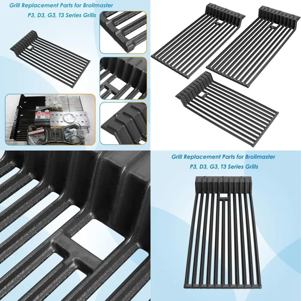 Broilmaster Matte Cast Iron Grill Grate, Fits Models P3 D3 DU3 G3 G-3 (Single/Twin Post), R3BN S3 T3 T3C, 16 13/16 Cooking Surfa
Broilmaster Matte Cast Iron Grill Grate, Fits Models P3 D3 DU3 G3 G-3 (Single/Twin Post), R3BN S3 T3 T3C, 16 13/16 Cooking Surfa