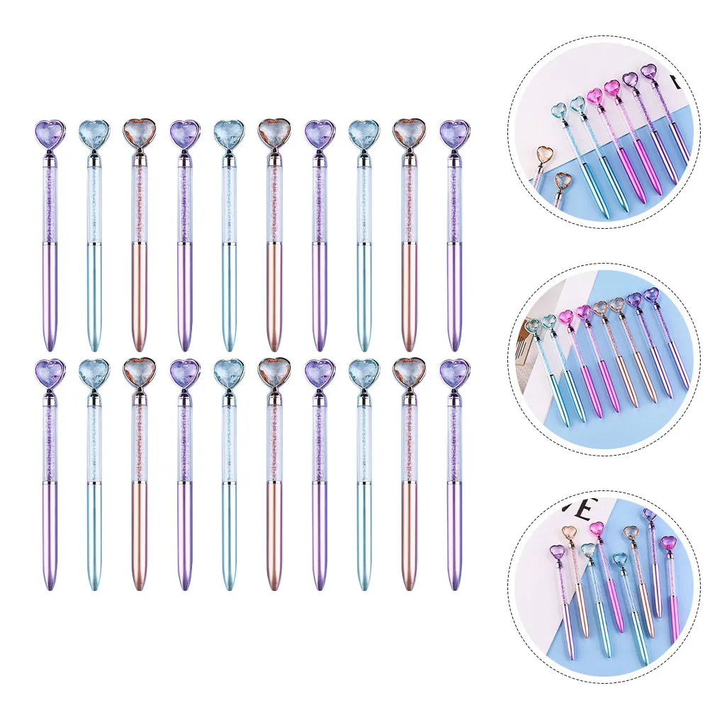 20Pcs Colorful Crystal Ballpoint Pens Exquisite Heart Shape Ergonomic Portable Multi-Function Writing Pen for Daily Use Greeting
20Pcs Colorful Crystal Ballpoint Pens Exquisite Heart Shape Ergonomic Portable Multi-Function Writing Pen for Daily Use Greeting