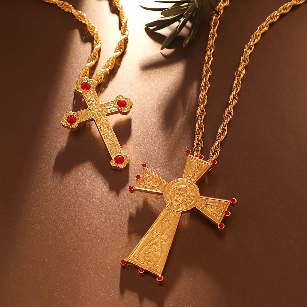 Pectoral Cross Necklace Religious Fashion Minimalist Pendant Charm Jewelry Accessory for Women And Men
Pectoral Cross Necklace Religious Fashion Minimalist Pendant Charm Jewelry Accessory for Women And Men