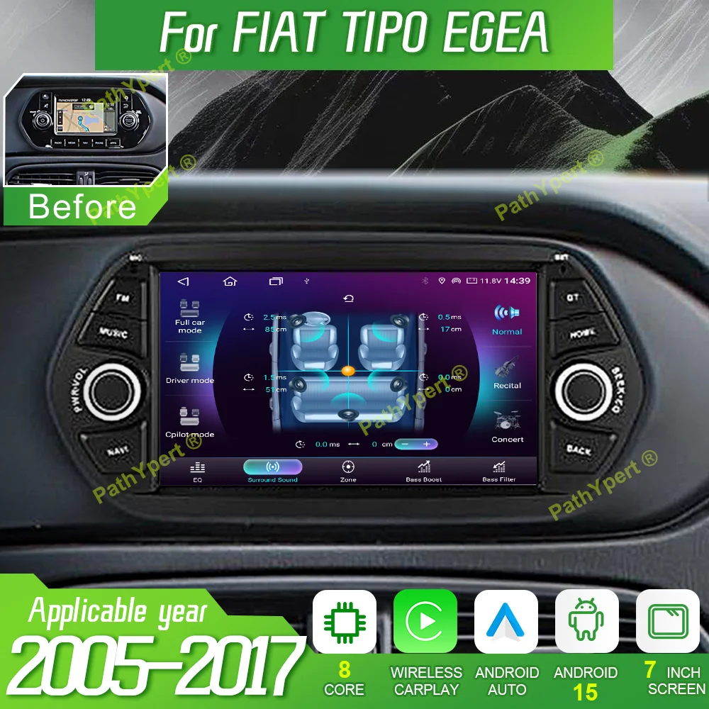 Android 15 For FIAT TIPO EGEA 2005-2017 Car Audio Player Wireless Carplay Auto Bluetooth GPS Navigation DSP FM IPS Touch Screen
Android 15 For FIAT TIPO EGEA 2005-2017 Car Audio Player Wireless Carplay Auto Bluetooth GPS Navigation DSP FM IPS Touch Screen