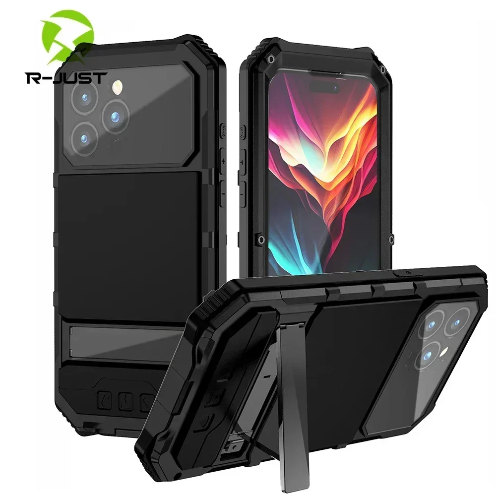 Original R-just Metal Armor For Iphone 15 Pro Max Cover 15 Plus Case Heavy Duty Silicone Military Grade Coque Built-in Protector
Original R-just Metal Armor For Iphone 15 Pro Max Cover 15 Plus Case Heavy Duty Silicone Military Grade Coque Built-in Protector
