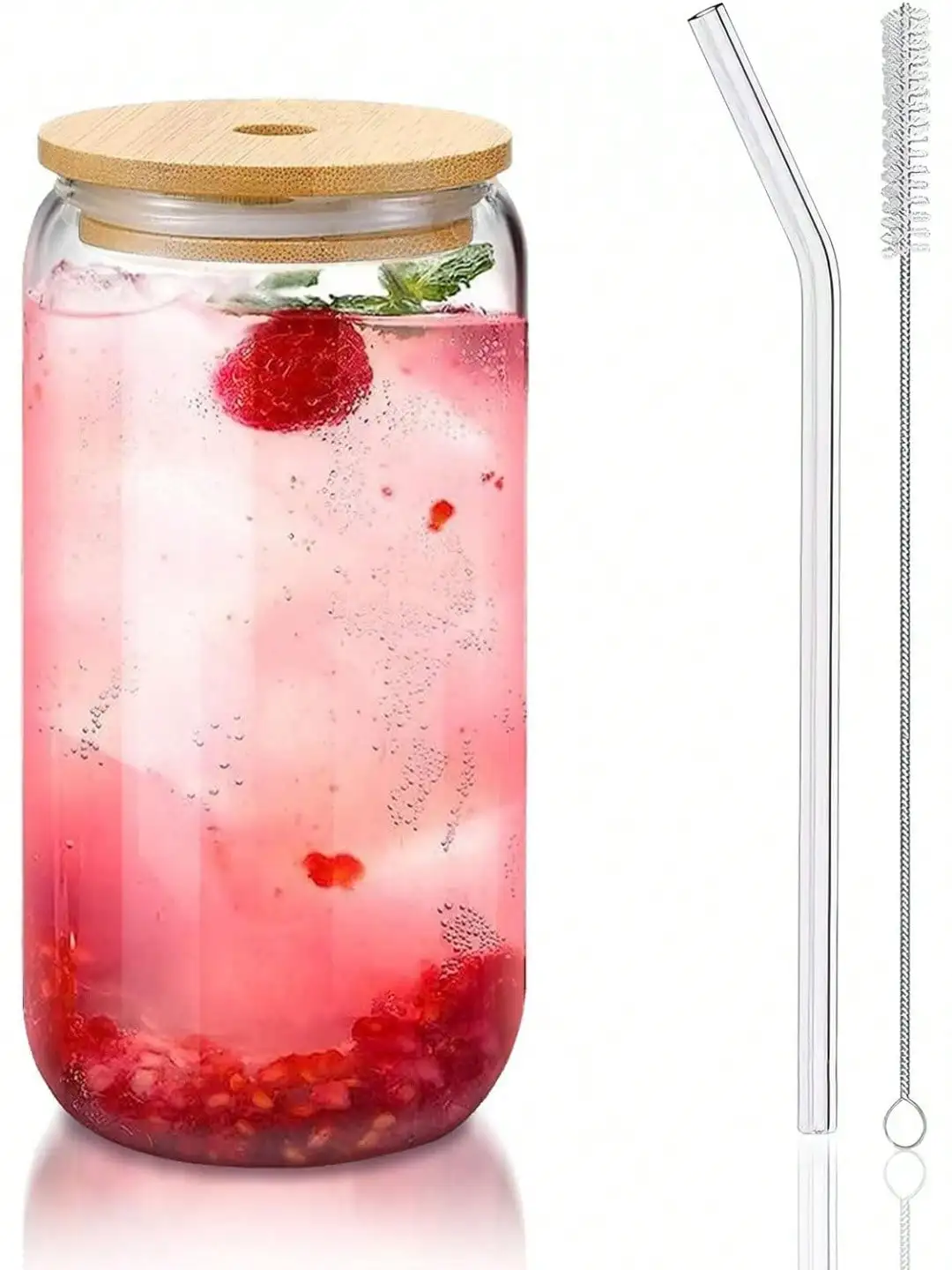 Glass Cups With Lids And Straws 1 Pcs,16oz Drinking Glasses Set For Coffee Bar Accessories,Iced Coffee Cups With Lids,Matcha Cup Glass Tumbler Reusable For Gifts
Glass Cups With Lids And Straws 1 Pcs,16oz Drinking Glasses Set For Coffee Bar Accessories,Iced Coffee Cups With Lids,Matcha Cup Glass Tumbler Reusable For Gifts