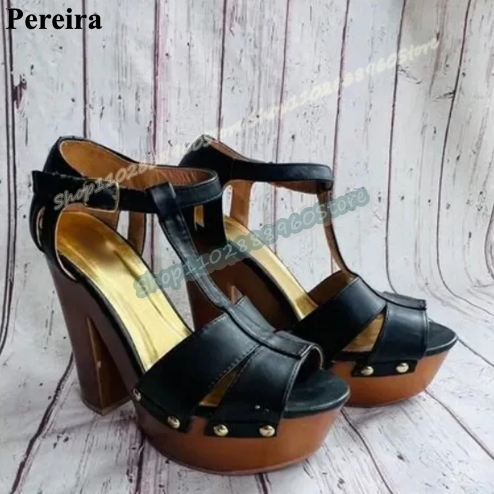 Occidental Casual Black T Strap Platform Sandals Chunky High Heel Shoes For Women Ankle Buckle Strap Open Toe Zapatos Para Mujer
Occidental Casual Black T Strap Platform Sandals Chunky High Heel Shoes For Women Ankle Buckle Strap Open Toe Zapatos Para Mujer