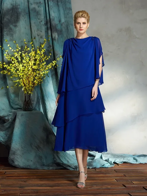 Royal Blue Mother Of The Bride Dresses A-line Tea Length Chiffon Short Plus Size Groom Mother Dresses For Wedding Customized
Royal Blue Mother Of The Bride Dresses A-line Tea Length Chiffon Short Plus Size Groom Mother Dresses For Wedding Customized