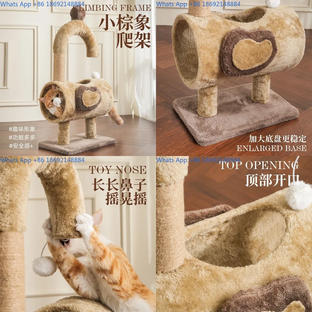 Cat Tree with Scratching Posts Tunnel and Hideout for Small Spaces Durable Sisal Cat Climbing Tower Play Area
Cat Tree with Scratching Posts Tunnel and Hideout for Small Spaces Durable Sisal Cat Climbing Tower Play Area