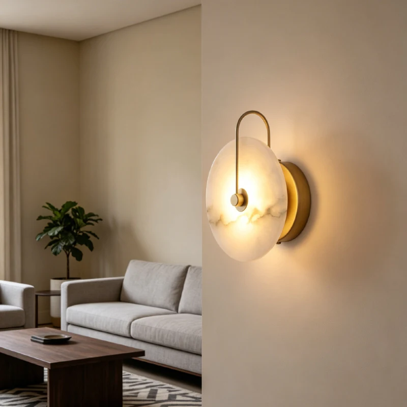 Italian Round Luxury Metal Marble Home Decor Design Sconce LED Room Wall Light For Bedroom Villa Living Room Lighting Fixtures
Italian Round Luxury Metal Marble Home Decor Design Sconce LED Room Wall Light For Bedroom Villa Living Room Lighting Fixtures