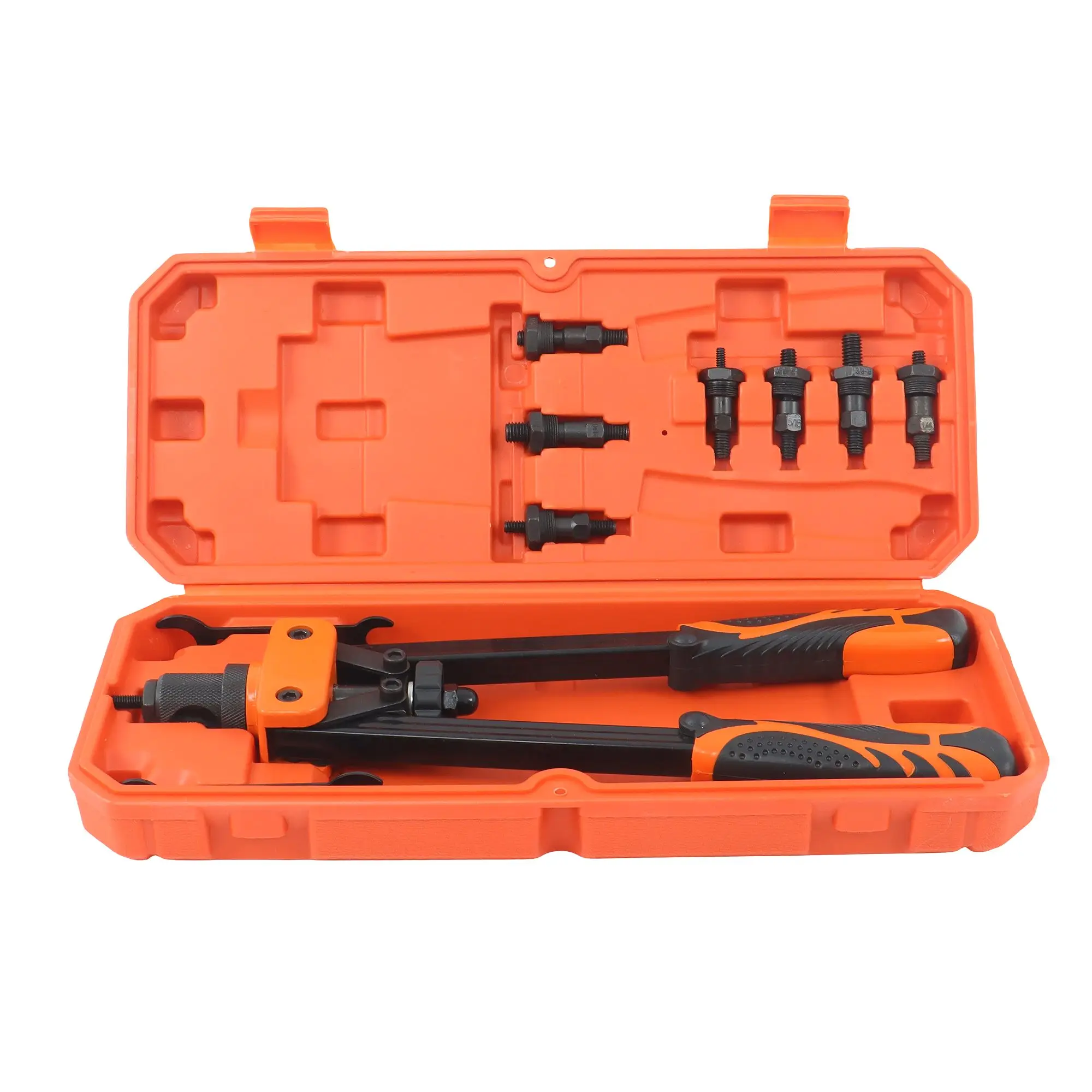 14-Inch Heavy-Duty Rivet Nut Tool Set – Dual Kit Options: (A) 7 Mandrels + 70 Rivet Nuts (M6/M8/M10, 1/4-20, 5/16-18, 3/8-16, 10-24) or (B) 6 Mandrels + 90 Rivet Nuts (M6/M8/M10, 1/4-20, 5/16-18, 3/8-16) – Includes Metric & SAE Sizes, Ergonomic Handle, Pr
14-Inch Heavy-Duty Rivet Nut Tool Set – Dual Kit Options: (A) 7 Mandrels + 70 Rivet Nuts (M6/M8/M10, 1/4-20, 5/16-18, 3/8-16, 10-24) or (B) 6 Mandrels + 90 Rivet Nuts (M6/M8/M10, 1/4-20, 5/16-18, 3/8-16) – Includes Metric & SAE Sizes, Ergonomic Handle, Pr