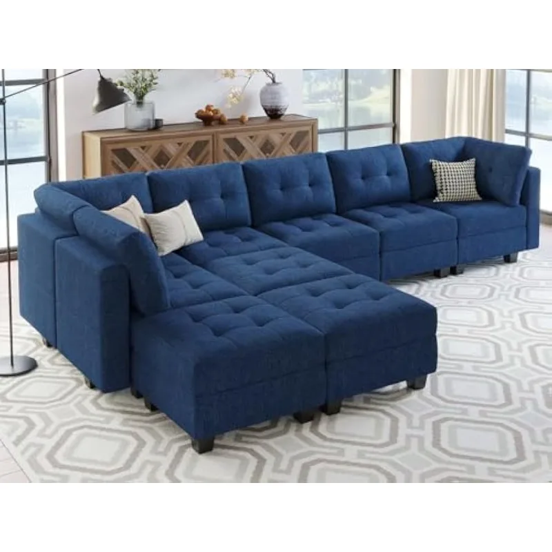 home.Blue L Shape Modular Sectional Sofa with Storage, 9 Seats, Cotton, Firm, Modern, Indoor
home.Blue L Shape Modular Sectional Sofa with Storage, 9 Seats, Cotton, Firm, Modern, Indoor
