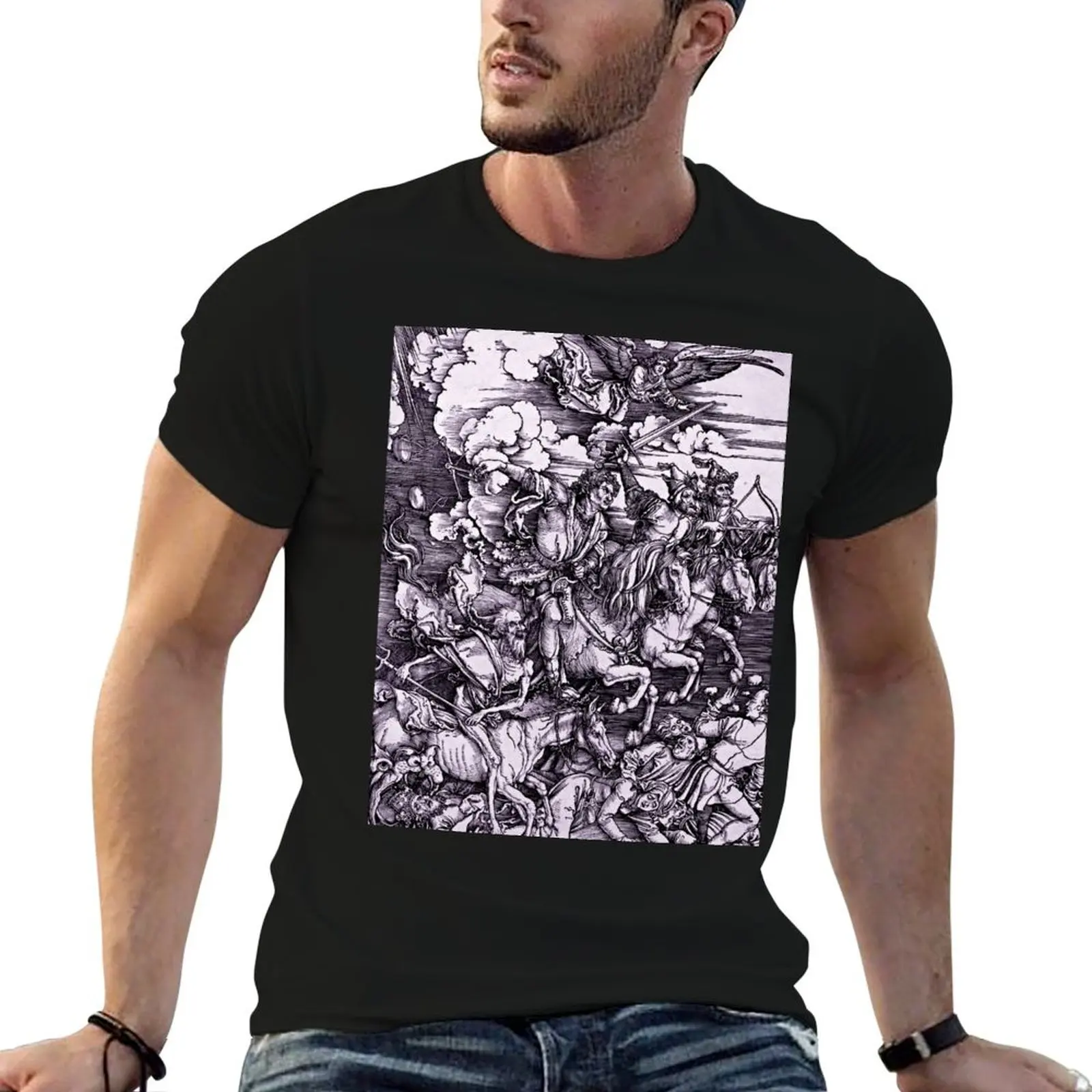 Albrecht Dürer Four Horsemen of the Apocalypse T-Shirt plain for a boy summer clothes mens designer t shirt
Albrecht Dürer Four Horsemen of the Apocalypse T-Shirt plain for a boy summer clothes mens designer t shirt