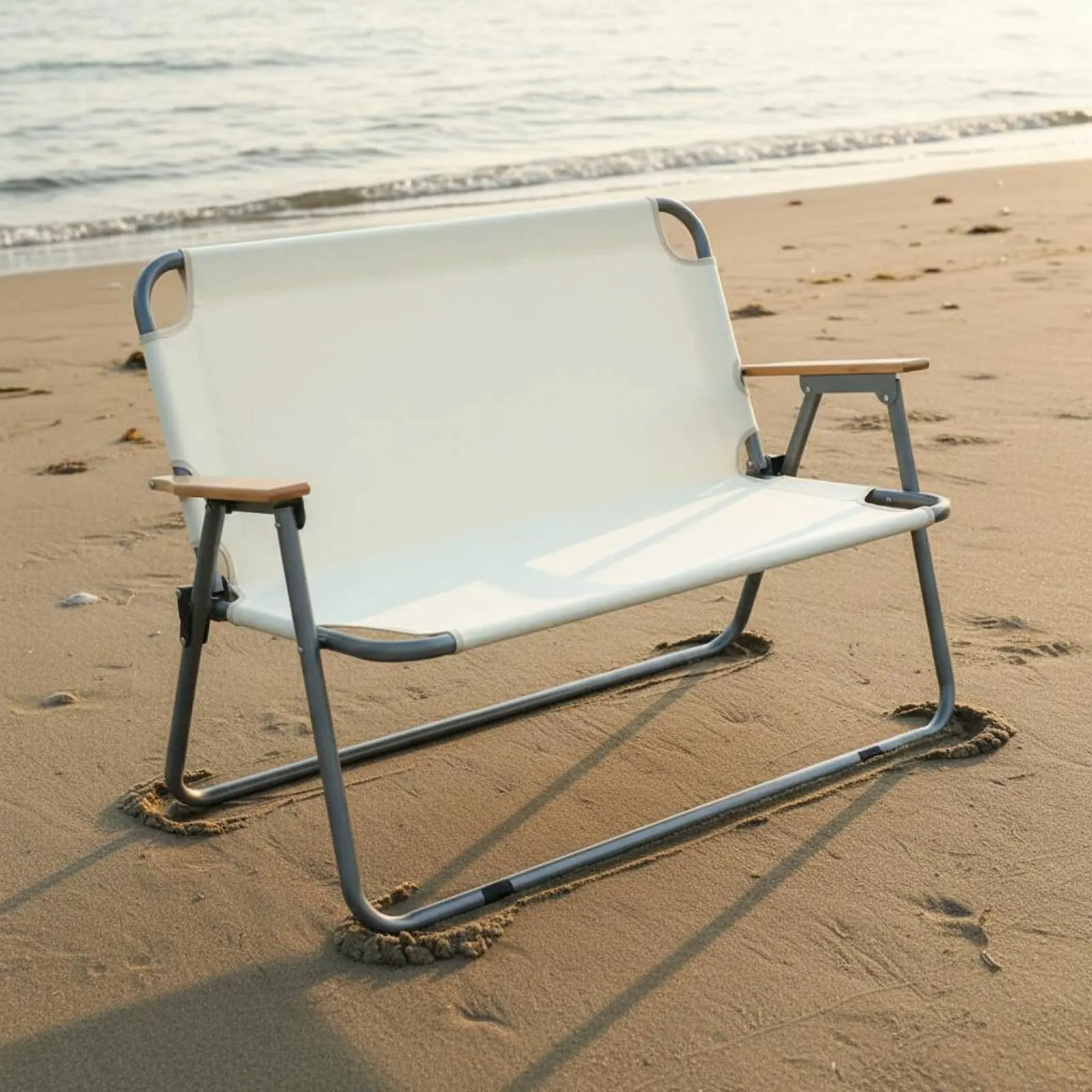 Portable Double Camping Chair Sturdy Duty Folding Camp Chair with Wooden Armrests Lightweight Outdoor Armchair for Beachgoers
Portable Double Camping Chair Sturdy Duty Folding Camp Chair with Wooden Armrests Lightweight Outdoor Armchair for Beachgoers