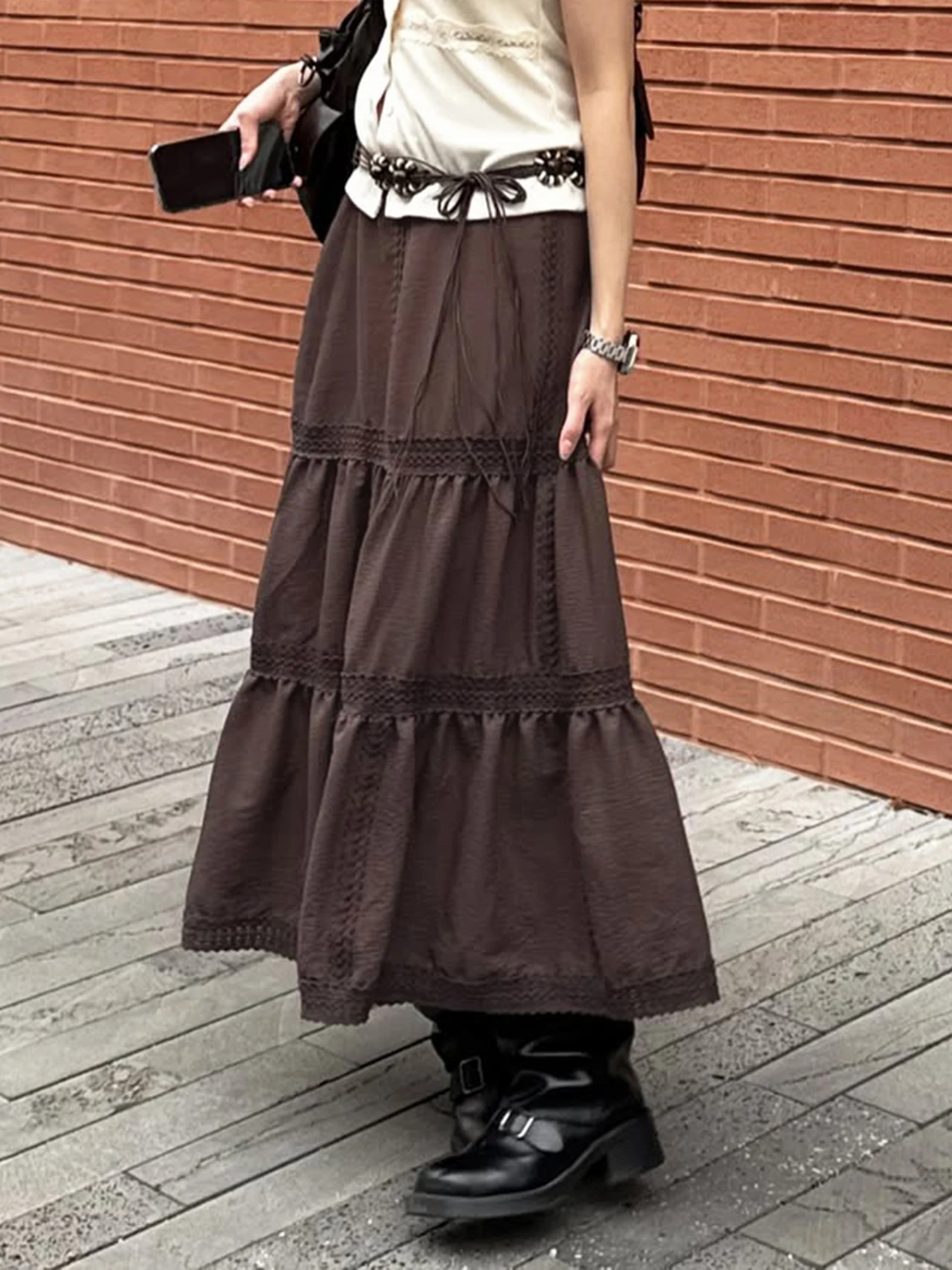 Weekeep Harajuku Ретро Свободная длинная юбка Fairycore Винтажные эластичные юбки с высокой талией для женщин Повседневная одежда y2k Летние каникулы
Weekeep Harajuku Ретро Свободная длинная юбка Fairycore Винтажные эластичные юбки с высокой талией для женщин Повседневная одежда y2k Летние каникулы