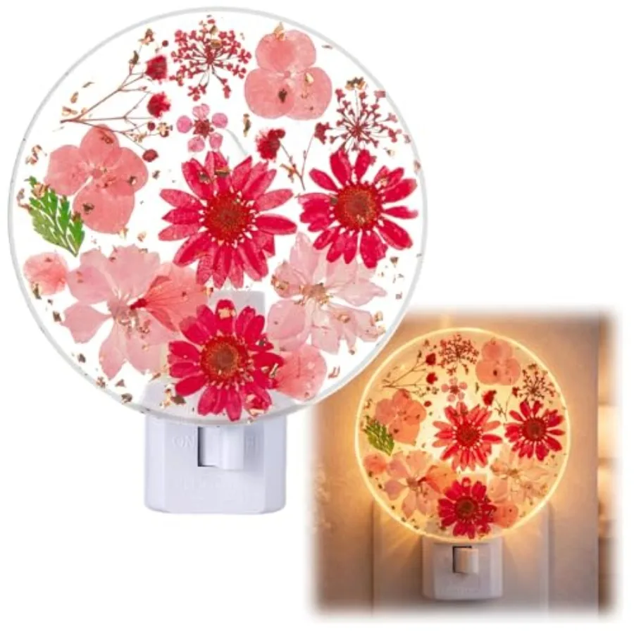 Pressed Flower Night Light Plug in - Handmade Dried Floral Wall Night Light, Soft Glow Decorative Nightlight for Hallway Bedroo
Pressed Flower Night Light Plug in - Handmade Dried Floral Wall Night Light, Soft Glow Decorative Nightlight for Hallway Bedroo