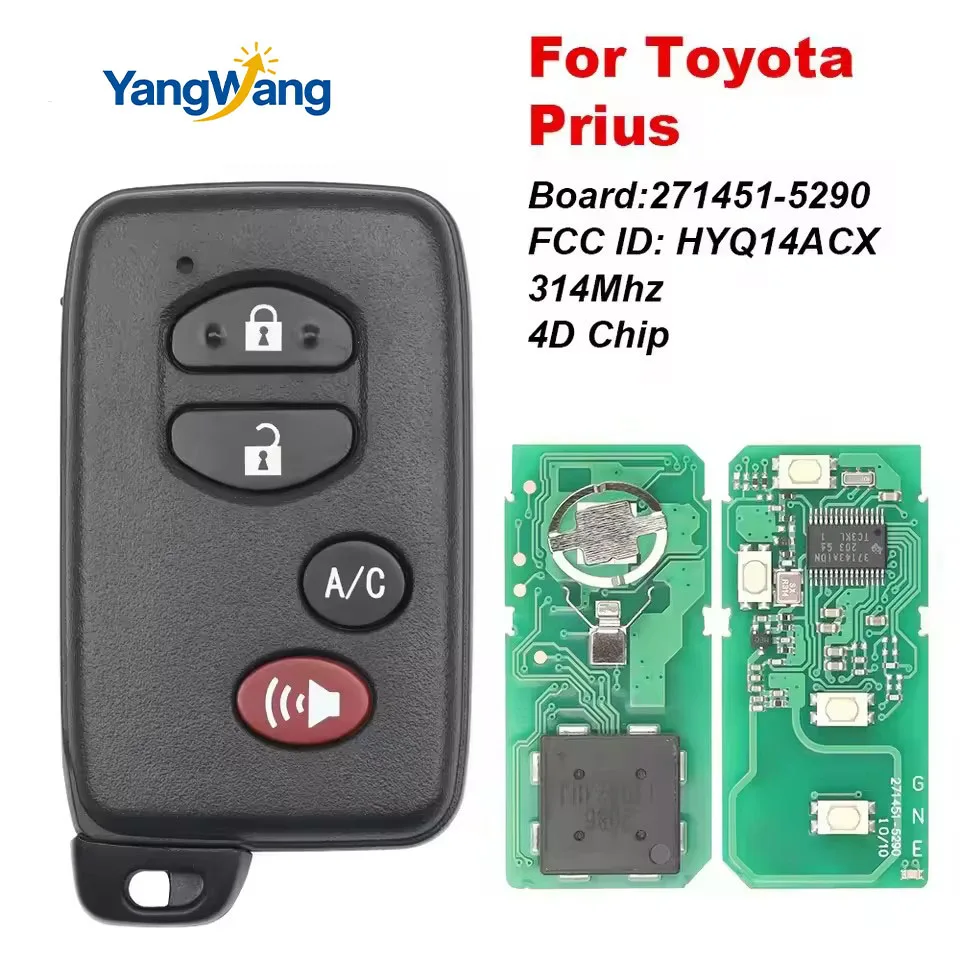 FF FCCID: HYQ14ACX AC para Toyota Prius/enchufable 2010-2015 llave inteligente sin llave control remoto Fob Board 271451-5290 AC
FF FCCID: HYQ14ACX AC para Toyota Prius/enchufable 2010-2015 llave inteligente sin llave control remoto Fob Board 271451-5290 AC