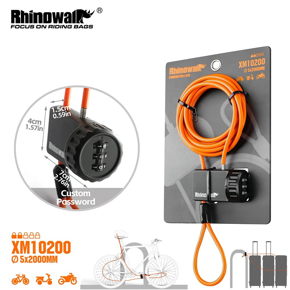 Rhinowalk Anti-theft Bike Cable Lock 3 Digits Code Anti-theft Security Steel Wire Lock Summer Bike Accessory For Bicycle Motor
Rhinowalk Anti-theft Bike Cable Lock 3 Digits Code Anti-theft Security Steel Wire Lock Summer Bike Accessory For Bicycle Motor