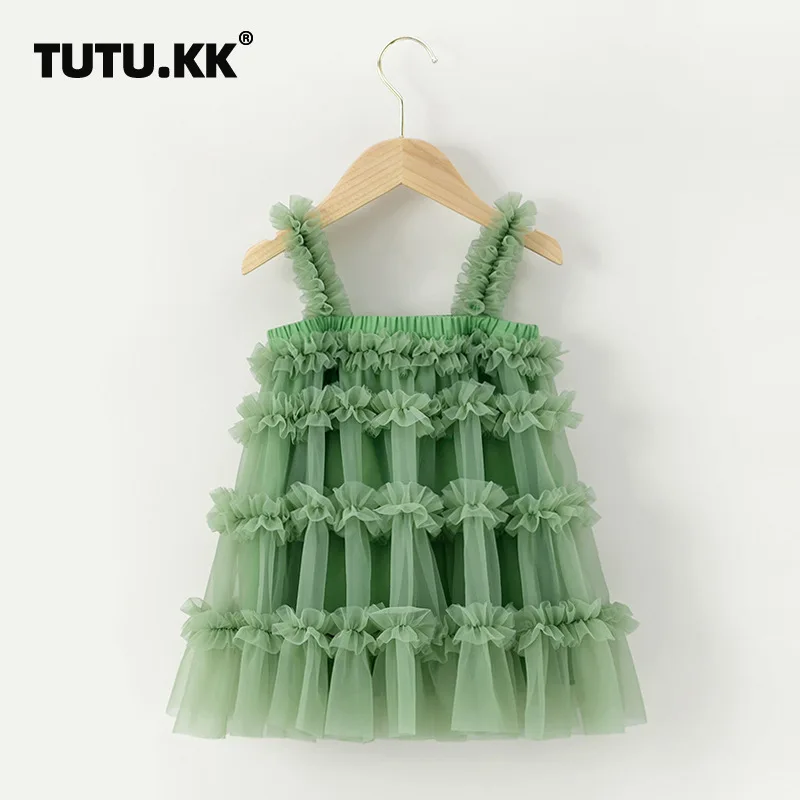 Summer Lace Strap Puff Dress Little Girl Mesh Stylish Fashion Cute Children's Day Cake Dress
Summer Lace Strap Puff Dress Little Girl Mesh Stylish Fashion Cute Children's Day Cake Dress