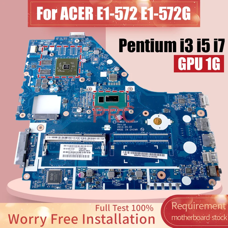 LA-9531P For ACER Aspire Aspire Aspire E1-572 E1-572G Laptop Motherboard LA-9531P Pentium i3 i5 i7 CPU Notebook Mainboard Tested
LA-9531P For ACER Aspire Aspire Aspire E1-572 E1-572G Laptop Motherboard LA-9531P Pentium i3 i5 i7 CPU Notebook Mainboard Tested