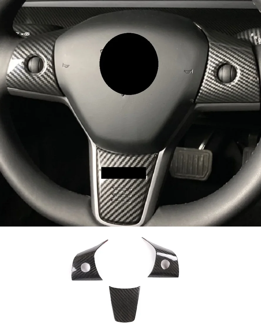 Dry Carbon Fiber Steering Wheel Patch Cover Decoration Fit For Tesla Model 3 2017-2019 Interior Modified Accessories
Dry Carbon Fiber Steering Wheel Patch Cover Decoration Fit For Tesla Model 3 2017-2019 Interior Modified Accessories