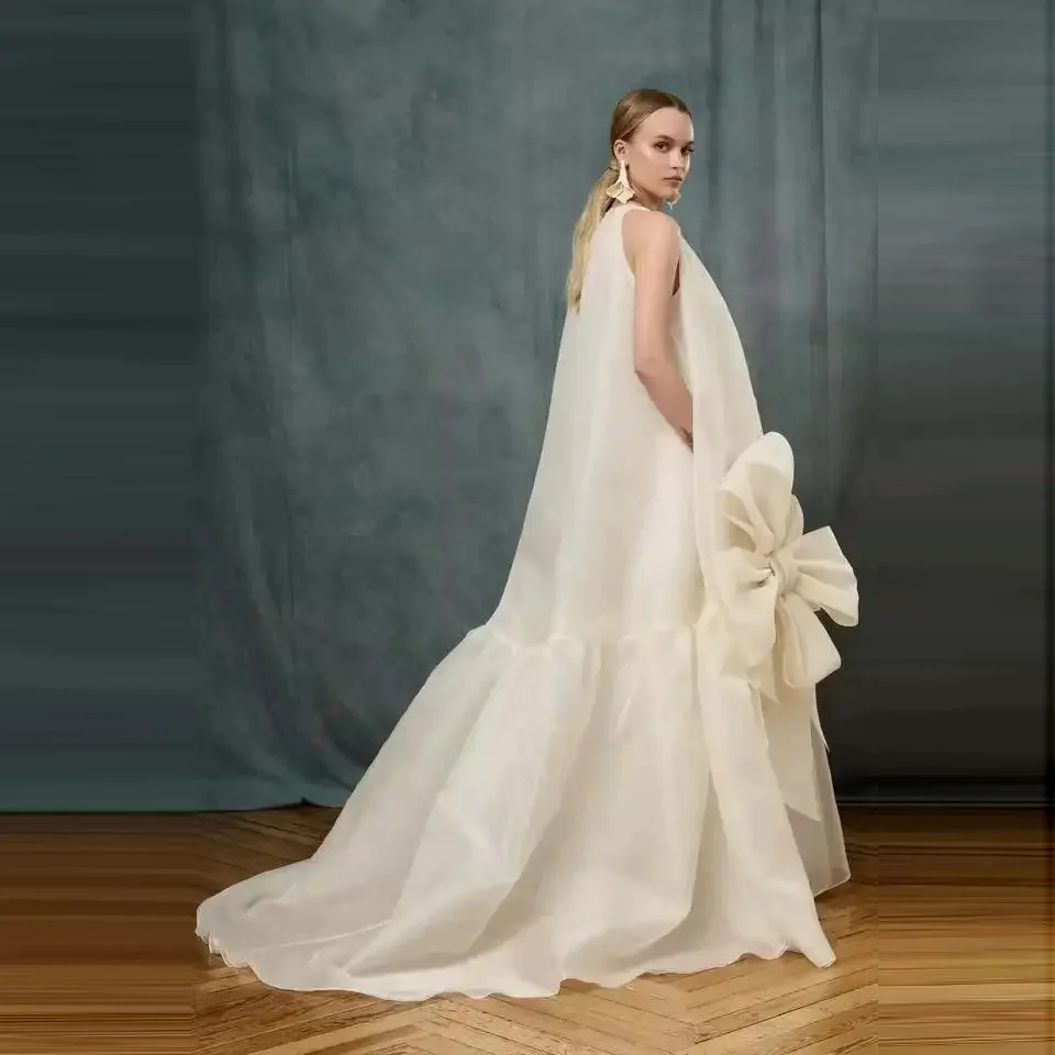 New Couture Party Dresses with Bow Ruched Party Dress Sleeveless A Line Custom Made Elegant Prom Gowns Pleated
New Couture Party Dresses with Bow Ruched Party Dress Sleeveless A Line Custom Made Elegant Prom Gowns Pleated