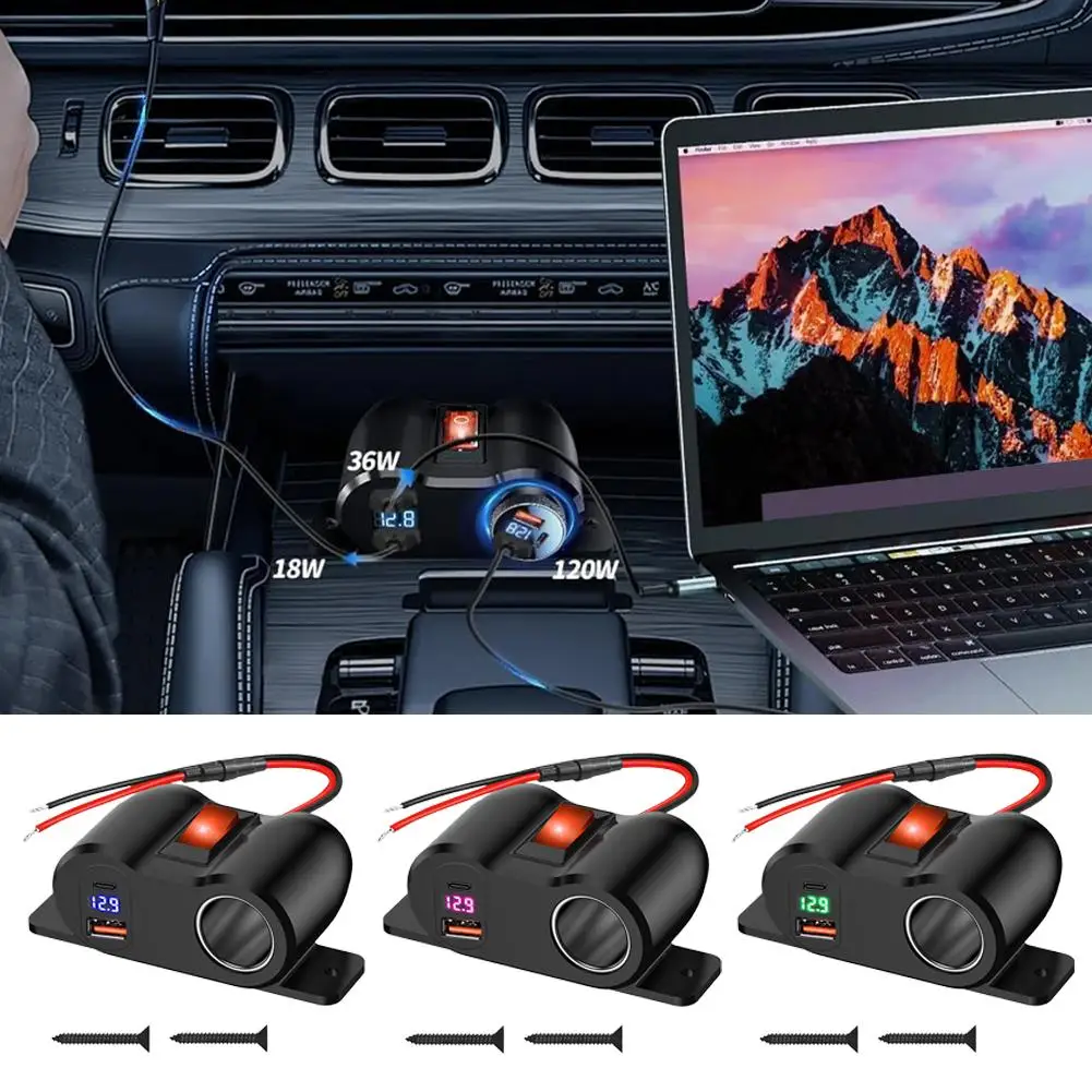 USB-порт 12-24В с разъемом Type-C, 36Вт PD3.0+18Вт QC3.0, двойной USB-адаптер, встроенный автомобильный адаптер для прикуривателя, для автофургонов, морского транспорта, мотоциклов P2Y9
USB-порт 12-24В с разъемом Type-C, 36Вт PD3.0+18Вт QC3.0, двойной USB-адаптер, встроенный автомобильный адаптер для прикуривателя, для автофургонов, морского транспорта, мотоциклов P2Y9