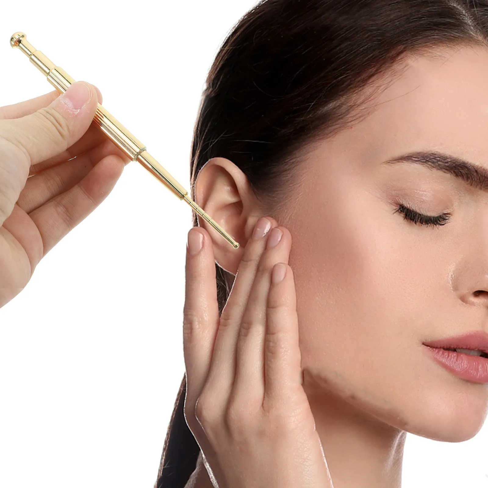 Copper Acupressure Pen with Built-in Spring Safety Design Ear Point Probe for Trigger Point Detection Ear Massage Tool Kit
Copper Acupressure Pen with Built-in Spring Safety Design Ear Point Probe for Trigger Point Detection Ear Massage Tool Kit