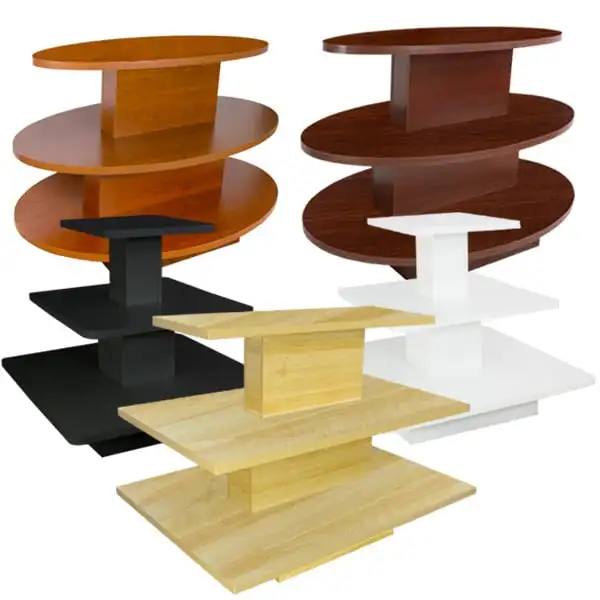 KEWAY Customized Wholesales 3 Tier Square Display Table Retail Store MDF Wooden Display 3 Tier Oval Table Shelf Gondola Rack
KEWAY Customized Wholesales 3 Tier Square Display Table Retail Store MDF Wooden Display 3 Tier Oval Table Shelf Gondola Rack