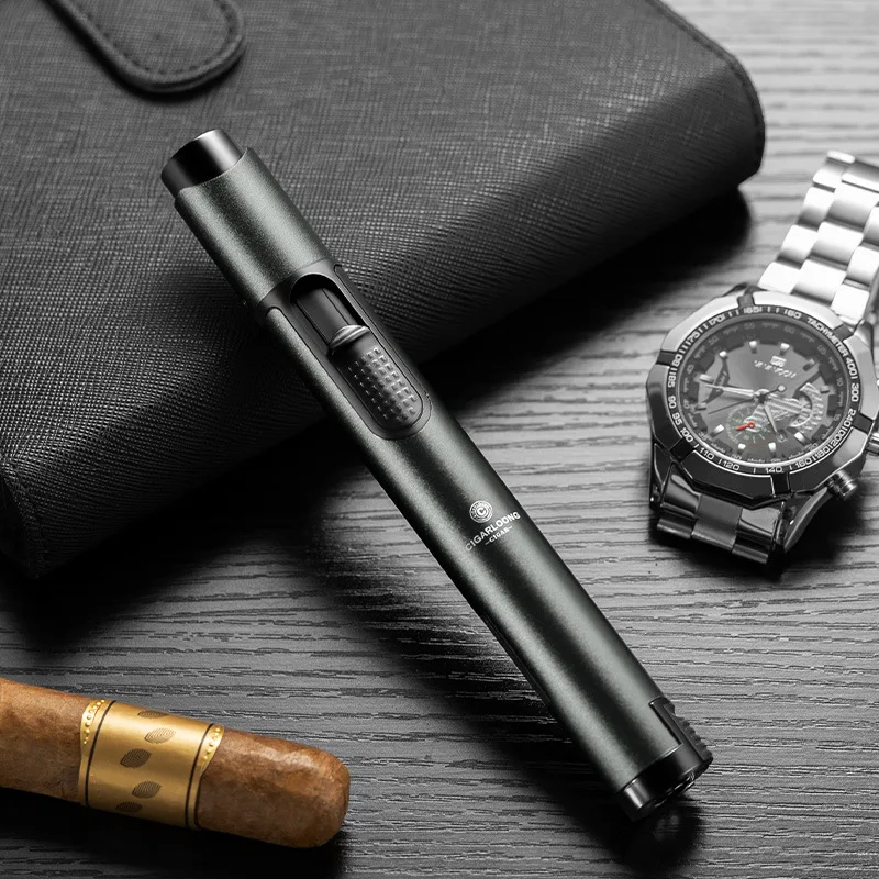 Outdoor Metal High Firepower Four In One Cigar Lighter With Embedded Cigar Needle Holder Windproof Cigarette Lighter Men's Gift
Outdoor Metal High Firepower Four In One Cigar Lighter With Embedded Cigar Needle Holder Windproof Cigarette Lighter Men's Gift