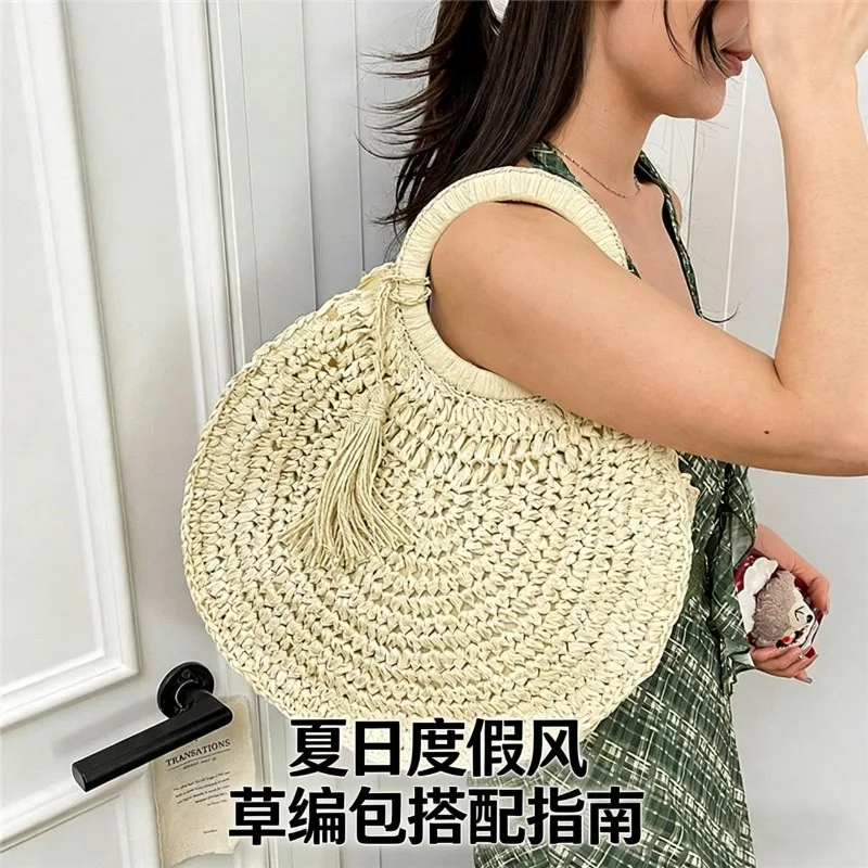 Spring/summer New Fabric Solid Color Hollow Out Bags 2026 Hot Sale Top-Handle Bags Large Capacity Seaside Vacation Beach Bag
Spring/summer New Fabric Solid Color Hollow Out Bags 2026 Hot Sale Top-Handle Bags Large Capacity Seaside Vacation Beach Bag