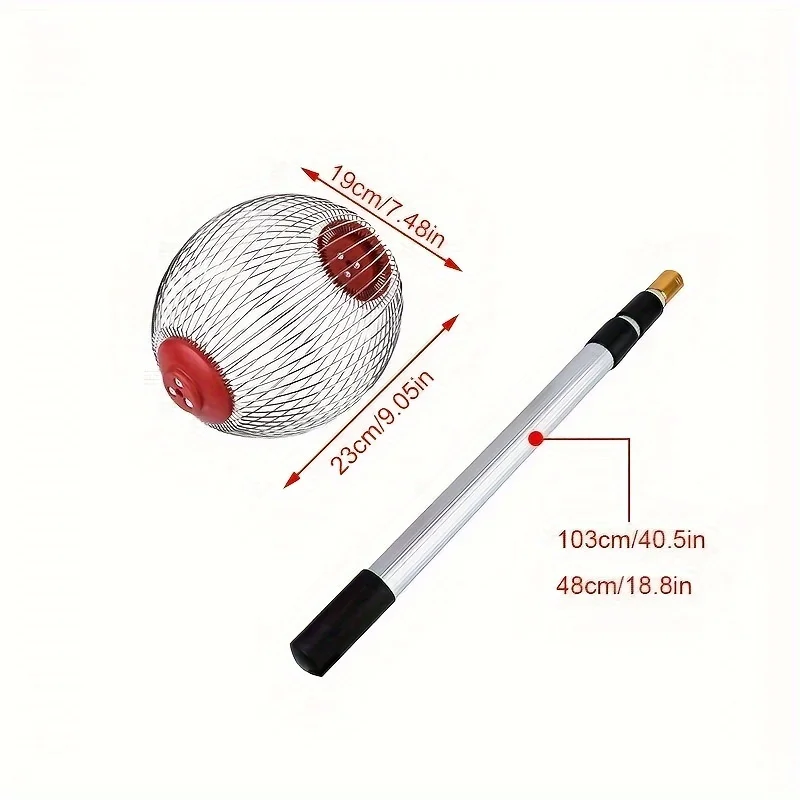 The nut collector fruit picker set (fruit picker + handle + storage bag) is suitable for collecting walnut fruits and golf balls
The nut collector fruit picker set (fruit picker + handle + storage bag) is suitable for collecting walnut fruits and golf balls