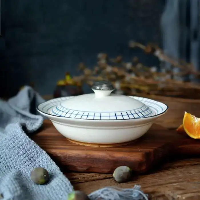Японская керамическая миска для рисового супа с крытой посудой, миска для яиц на пару
Японская керамическая миска для рисового супа с крытой посудой, миска для яиц на пару
