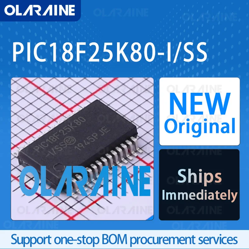 1/5/10Pcs PIC18F25K80-I/SS SSOP-28 Original 8-bit Microcontroller -MCU RoHS Core PIC18 Data RAM 3.6 kB 24 I/O Voltage 5.5 V
1/5/10Pcs PIC18F25K80-I/SS SSOP-28 Original 8-bit Microcontroller -MCU RoHS Core PIC18 Data RAM 3.6 kB 24 I/O Voltage 5.5 V