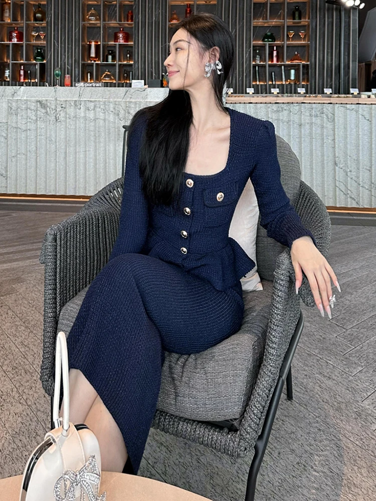 High-End Winter Knitted Dress with Square Collar And Lace Hem in Small Fragrance Style by SP Home South Oil for Ladies
High-End Winter Knitted Dress with Square Collar And Lace Hem in Small Fragrance Style by SP Home South Oil for Ladies