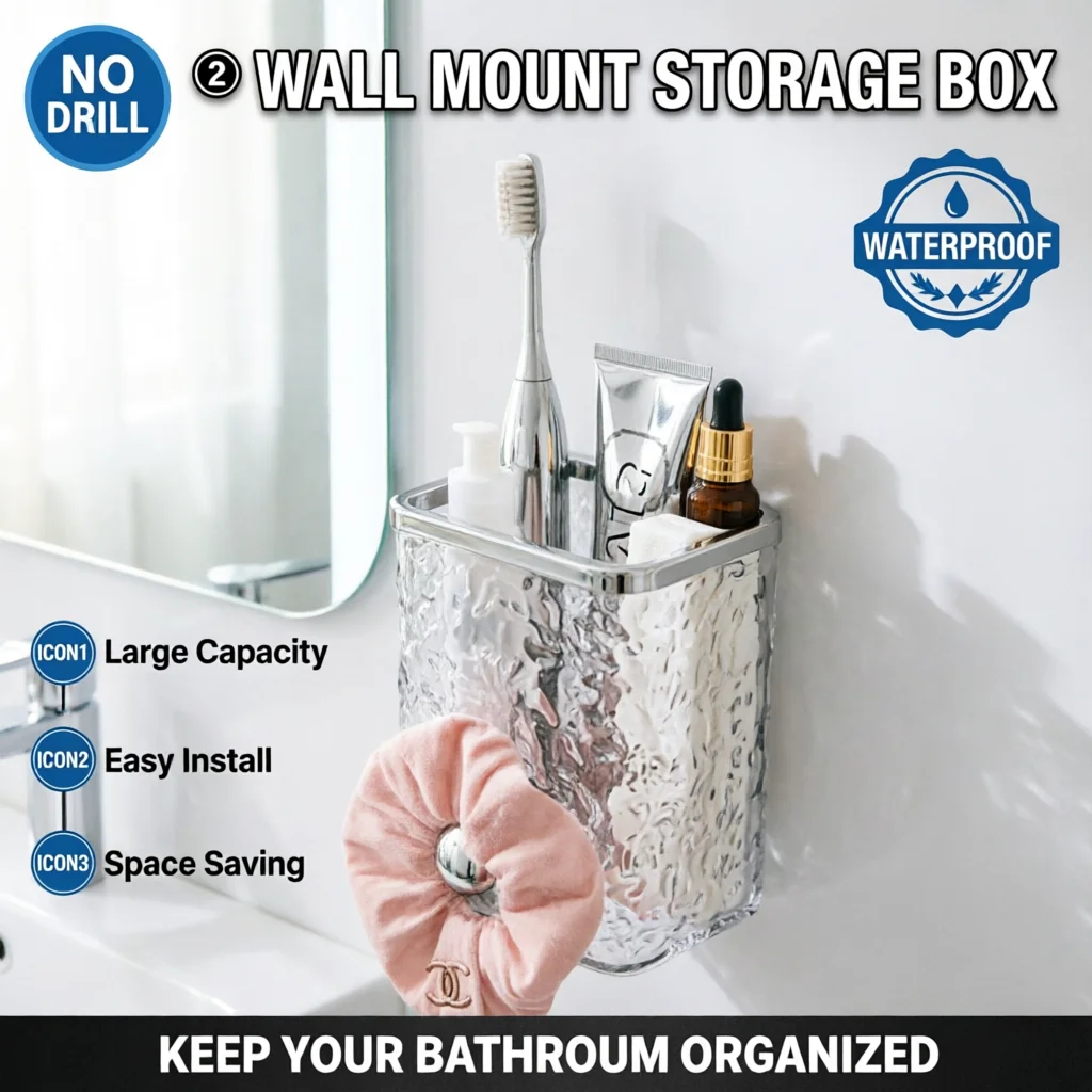 No Drill Wall Mounted Storage Rack Bathroom Kitchen Organizer Shelf Punch Free Adhesive Space Saving Holder for Home Storage
No Drill Wall Mounted Storage Rack Bathroom Kitchen Organizer Shelf Punch Free Adhesive Space Saving Holder for Home Storage