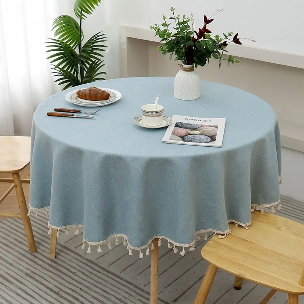 Table Decor TPU Cotton Linen Tablecloth with Tassel Waterproof Dining Table Cover Dustproof Round Table Mat Home Decoration
Table Decor TPU Cotton Linen Tablecloth with Tassel Waterproof Dining Table Cover Dustproof Round Table Mat Home Decoration