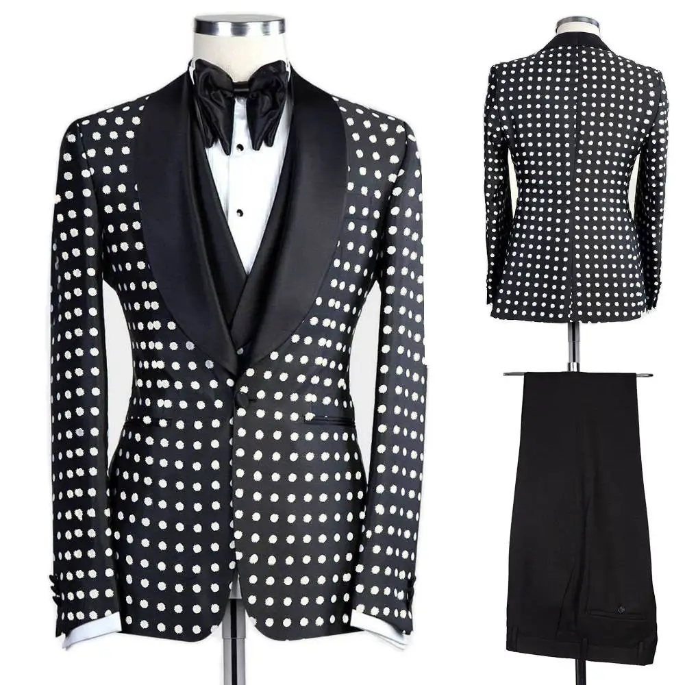 Polka Dot Man Suits 3 PCS Floral Groom Tuxedo for Gentlemen Customized Wedding Party Formal Occasions Tailor-Made Plus Size
Polka Dot Man Suits 3 PCS Floral Groom Tuxedo for Gentlemen Customized Wedding Party Formal Occasions Tailor-Made Plus Size