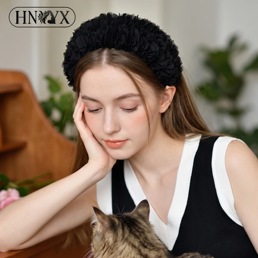 HNYYX Black Chiffon Flower Headband for Women Wide Brim Non slip Hair Hoop for Daily Party Wedding Bridal Bridesmaid A430
HNYYX Black Chiffon Flower Headband for Women Wide Brim Non slip Hair Hoop for Daily Party Wedding Bridal Bridesmaid A430