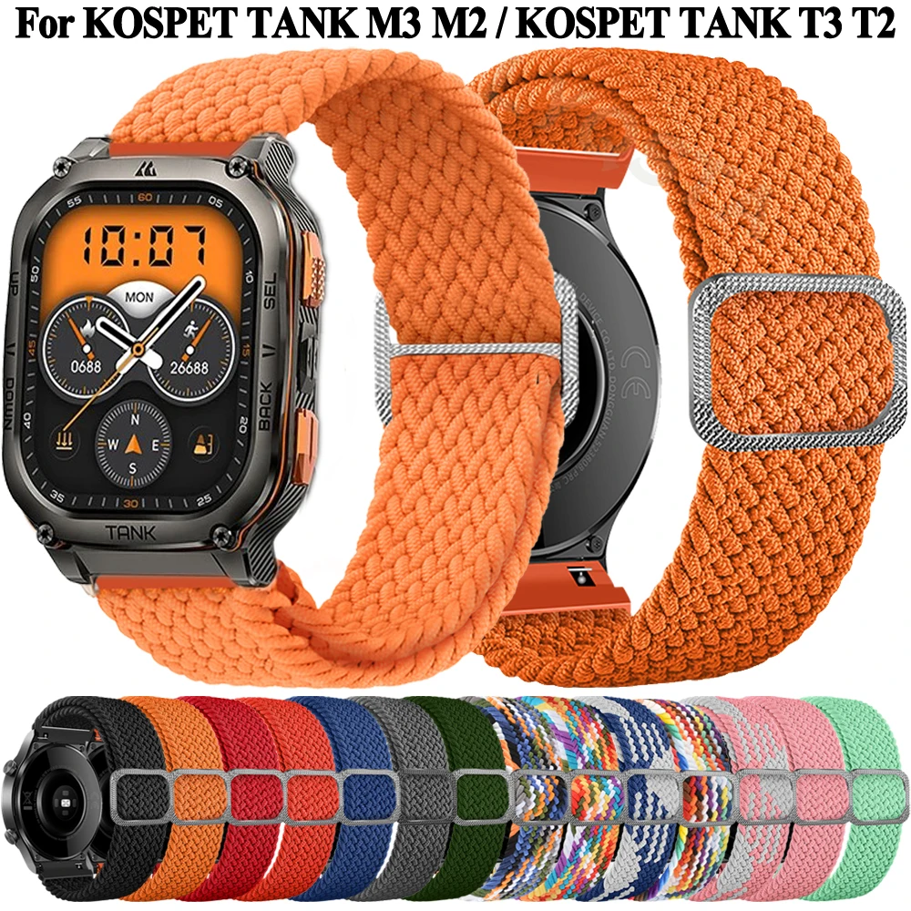 22mm Universal Nylon Strap For KOSPET TANK M3 Ultra M2 Bracelet Wristbands For KOSPET TANK T3 Ultra 2 T2 Watch Band Accessories
22mm Universal Nylon Strap For KOSPET TANK M3 Ultra M2 Bracelet Wristbands For KOSPET TANK T3 Ultra 2 T2 Watch Band Accessories
